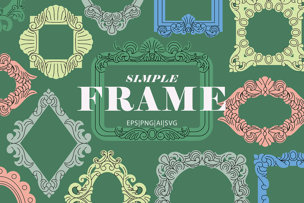 FRAME decorative borders, a Decorative Illustration by Elliko shop (Photo 1 of 10)