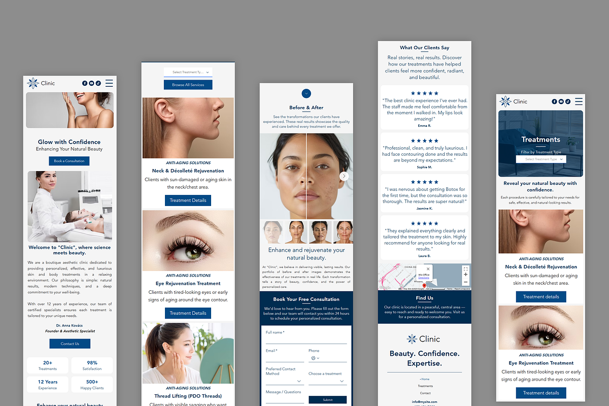 Beauty Clinic Wix Studio Website preview 8
