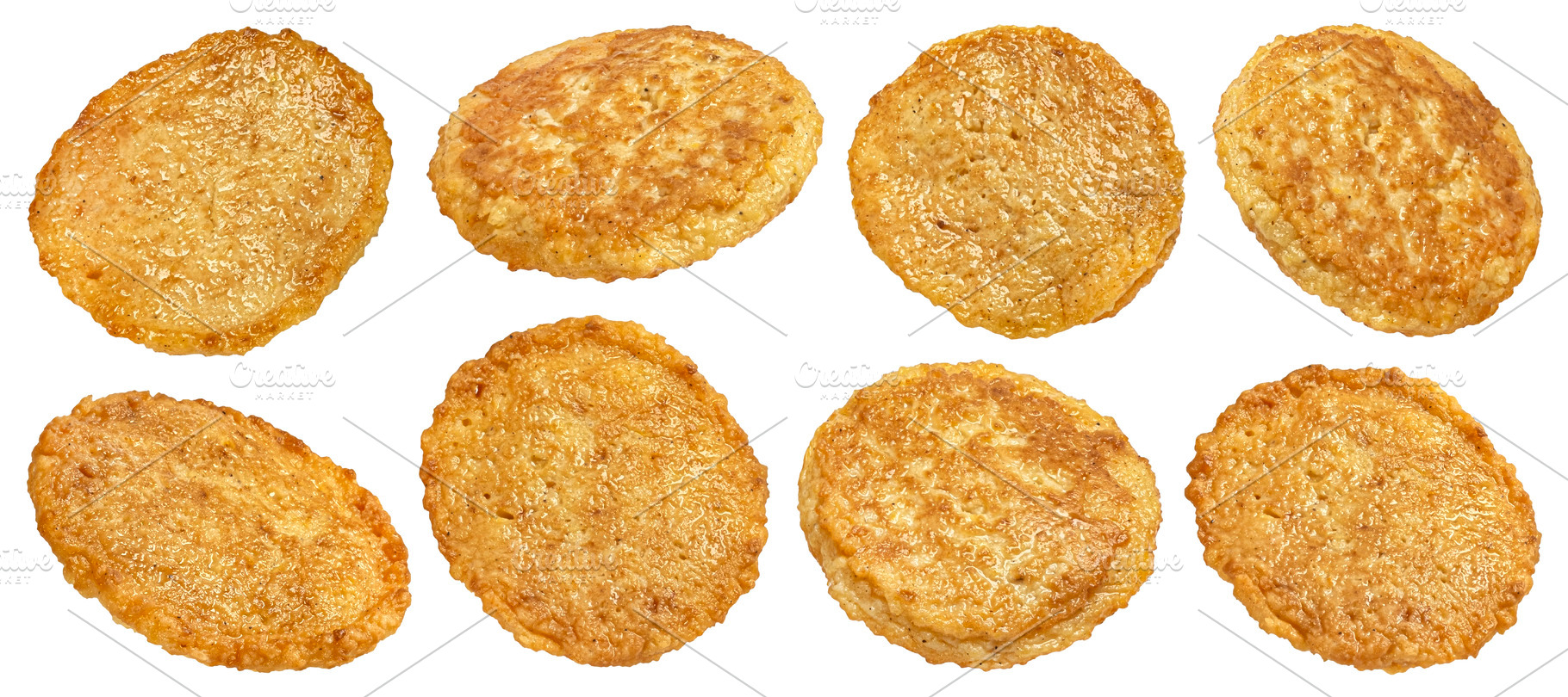 Potato pancakes isolated on white, a Photo by Max Lashcheuski