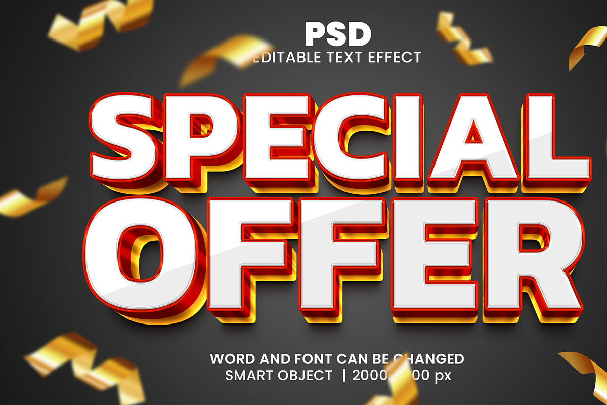 Special offer 3d Psd Text Effect, a Layer Style Add-On by bdrobin (Photo 2 of 2)