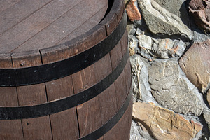 In oak barrels the soul wine is born, a Food & Drink Photo by Schreibikus