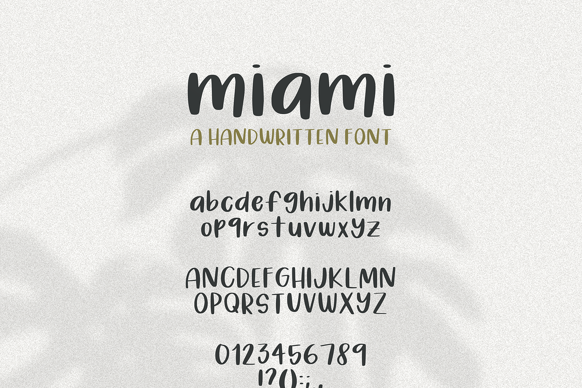 Miami | A Handwritten Font, a Sans Serif Font by cathconofolio (Photo 3 of 4)