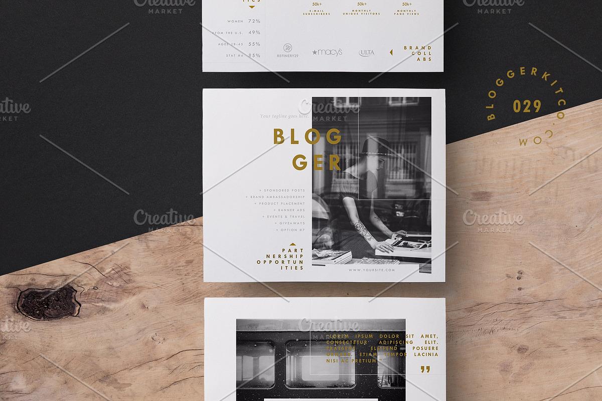 Blog Media Kit + Sponsorship | 5 Pgs, a Resume Template by Blogger Kit Co. (Photo 2 of 7)