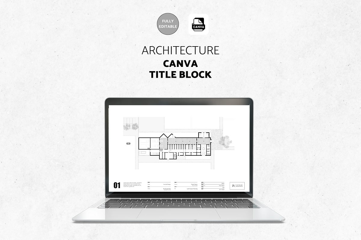 Minimalist Architect Title Block preview 2