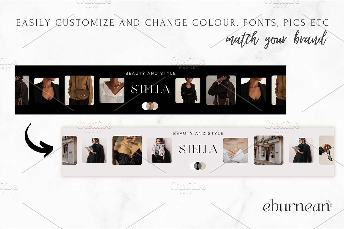 Youtube Branding Kit for Canva, a Social Media Template by Studio Eburnean (Photo 4 of 6)