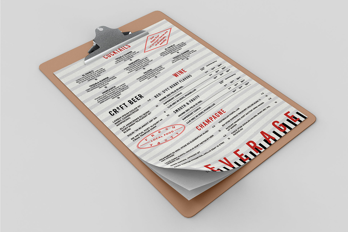 Menu Template, a Flyer Template by BrandPacks (Photo 2 of 6)