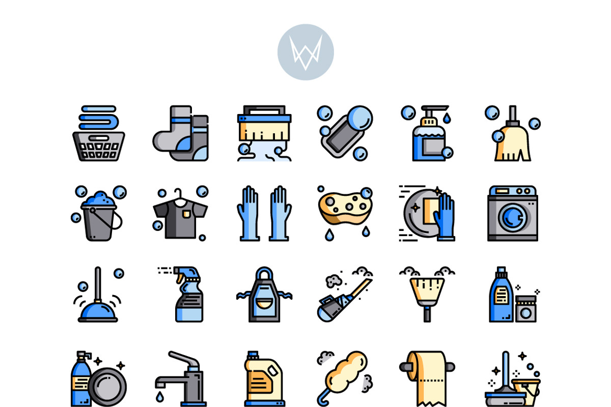 30 Cleaning Icon Sets, an Outline Icon by VINZENCE STUDIO (Photo 2 of 4)