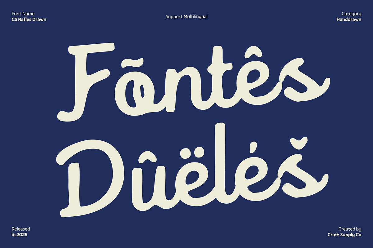 CS Rafles Drawn, a Script Font by Craft Supply Co. (Photo 5 of 8)