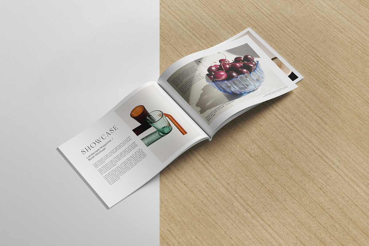 Landscape Magazine /brochure Mockup, a Books & Magazine Mockup by Tahtagraphic (Photo 12 of 14)