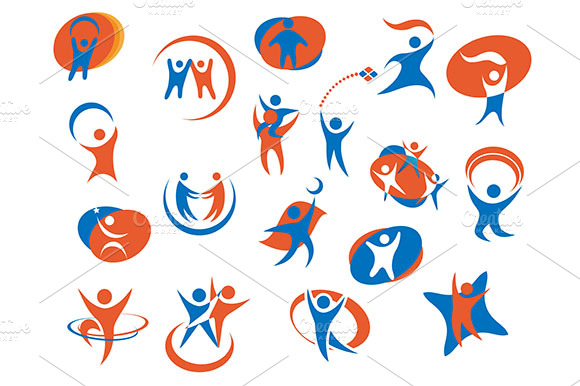 People Silhouette Icons Or Symbols