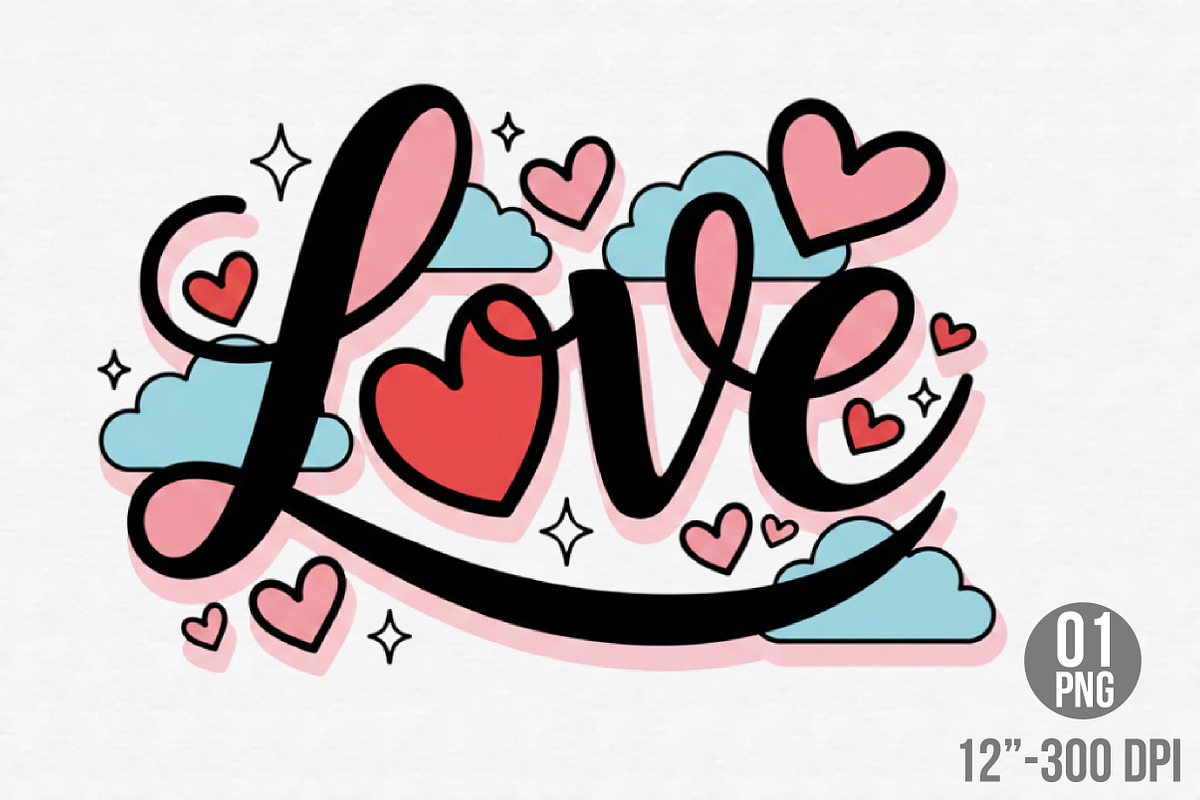 Love Heart Png, Faux Yarn Valentine, an Illustration by Designking (Photo 1 of 6)