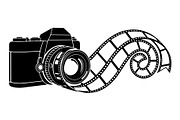 Vintage Camera Film Silhouette, an Object Illustration by yasushie (Thumbnail 9 of 31)