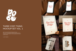 Three Cozy Thing Mockup Set Vol. 1