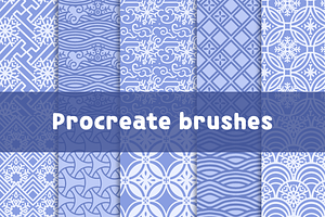 20 Japanese Pattern Winter Brushes