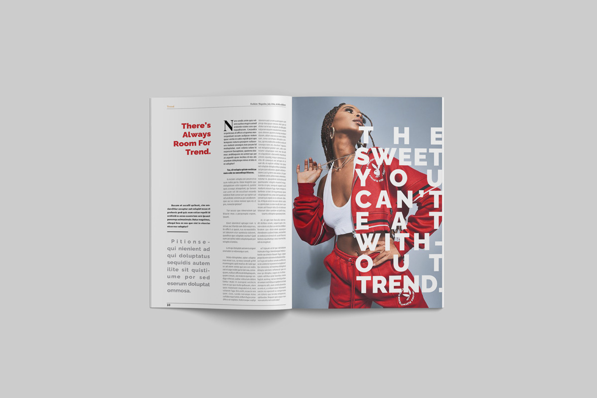 Modern Fashion Magazine Layout, a Magazine Template by Swayang (Photo 6 of 23)