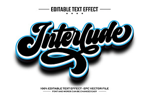 Interlude 3D editable text effect, a Layer Style Add-On by nicemorning