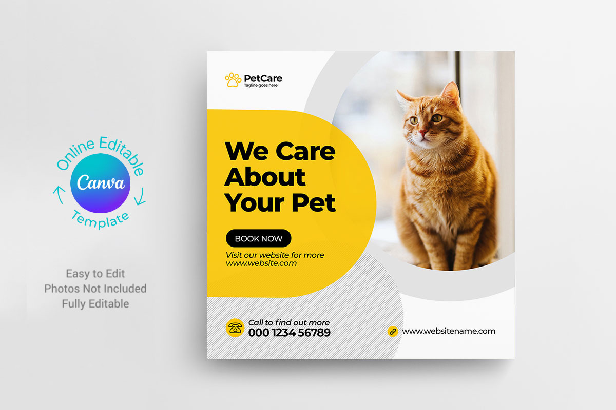 Canva Pet Care Social Media Post, a Social Media Template by ...