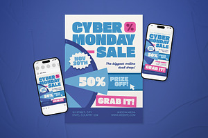 Cyber Monday Sale Promotion Flyer, a Flyer Template by The Good Store