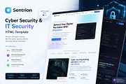Sentrion CyberSecurity HTML Template, a HTML Template by Helenshop (Thumbnail 1 of 3)