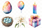Watercolor Easter Clipart, an Illustration by Black Bird Studio (Thumbnail 3 of 5)