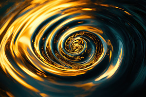 Liquid gold flows seamlessly, a Photo by Pavel_design