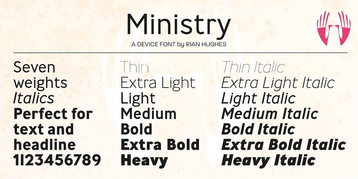 Ministry, a Sans Serif Font by Device (Photo 4 of 5)