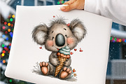 Whimsical summer koalas clipart, an Illustration by SinaCreation (Thumbnail 5 of 9)