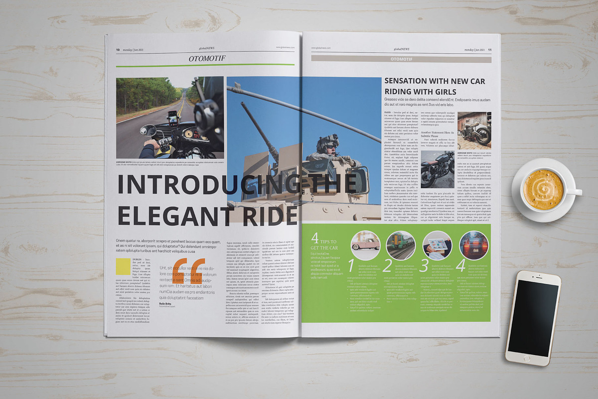 Global Newspaper Template, a Magazine Template by GreenDesign (Photo 2 of 8)