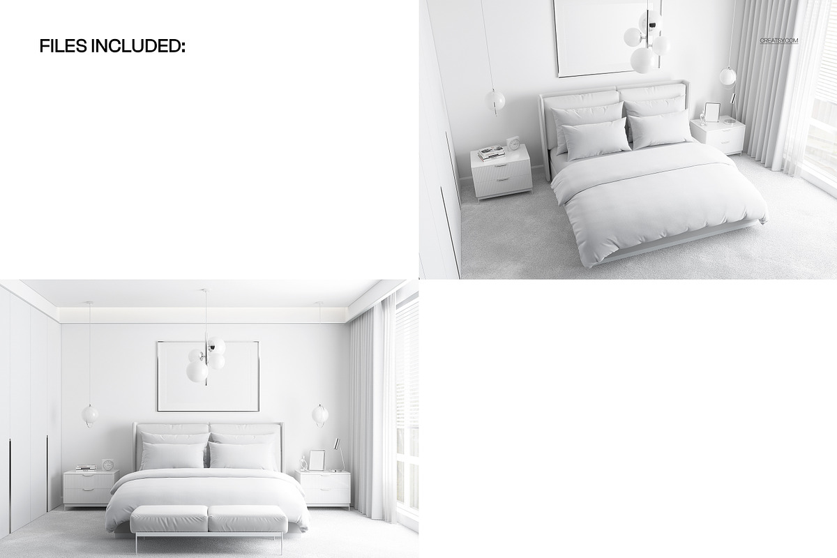 Contemporary King Bedding Mockup Set, a Mockup by creatsy5 (Photo 2 of 6)