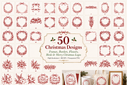 50 Christmas Clipart Bundle, a Decorative Illustration by HeavensStar (Thumbnail 1 of 8)