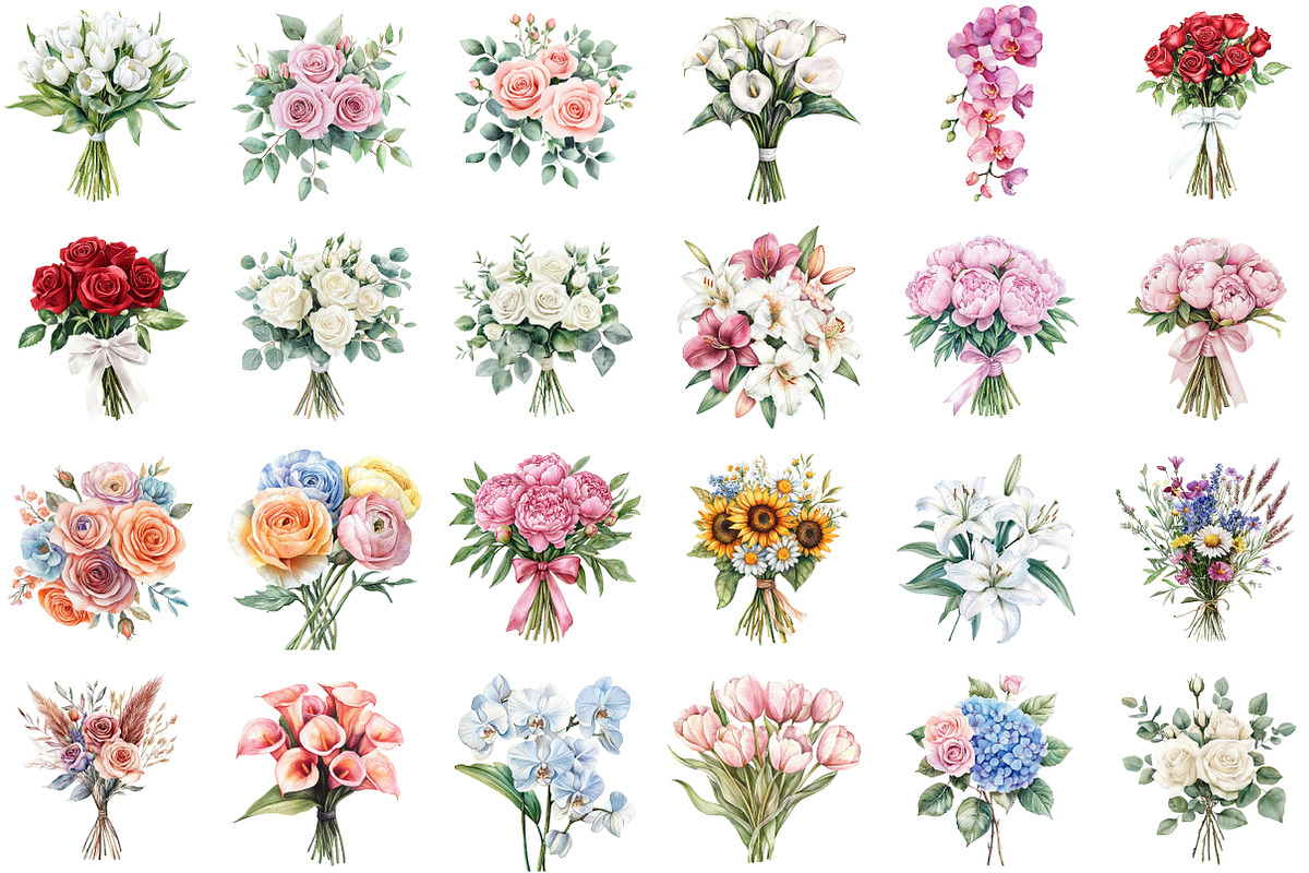 Flower Bouquet Wedding Flowers Png, an Illustration by Sublimation Artist (Photo 2 of 6)