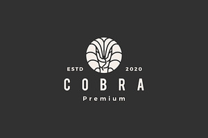 Cobra Hipster Vintage Logo Vector