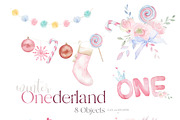 Watercolor clipart-Winter Onederland, an Illustration by Beigetime (Thumbnail 3 of 8)