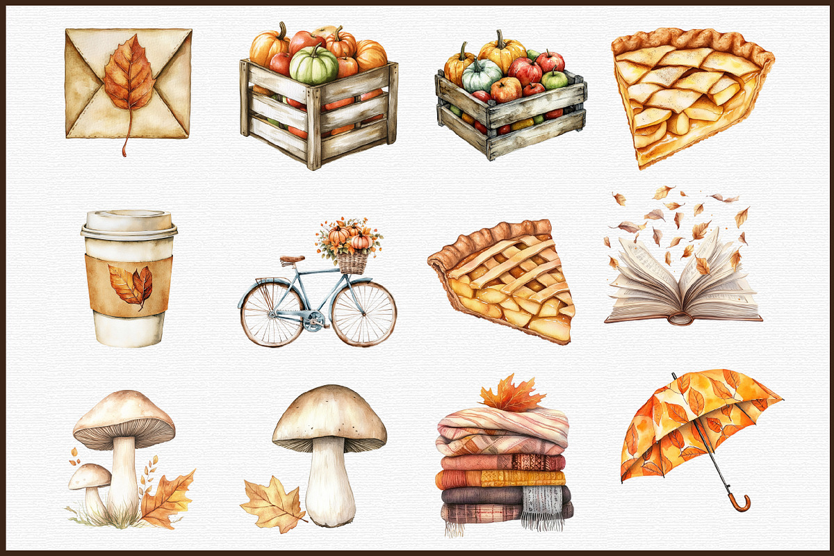 Autumn Aesthetic Elements Clipart, an Illustration by Sublimation Artist (Photo 3 of 6)