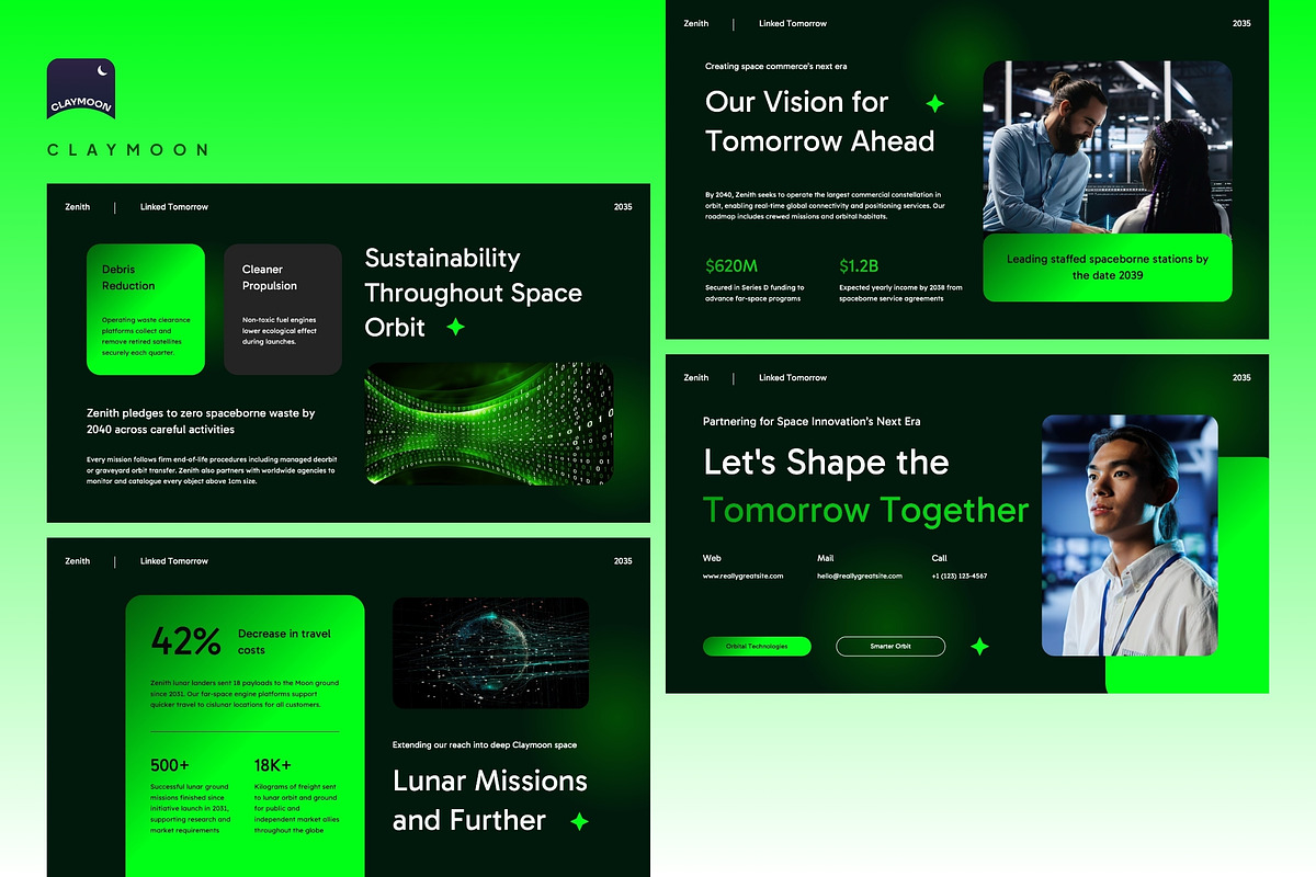 Space Technology Company Profile, a Presentation Template by Claymoon Lab (Photo 7 of 7)