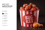 Fried Chicken Bucket Mockup, a Packaging Mockup by graphypix (Thumbnail 2 of 4)
