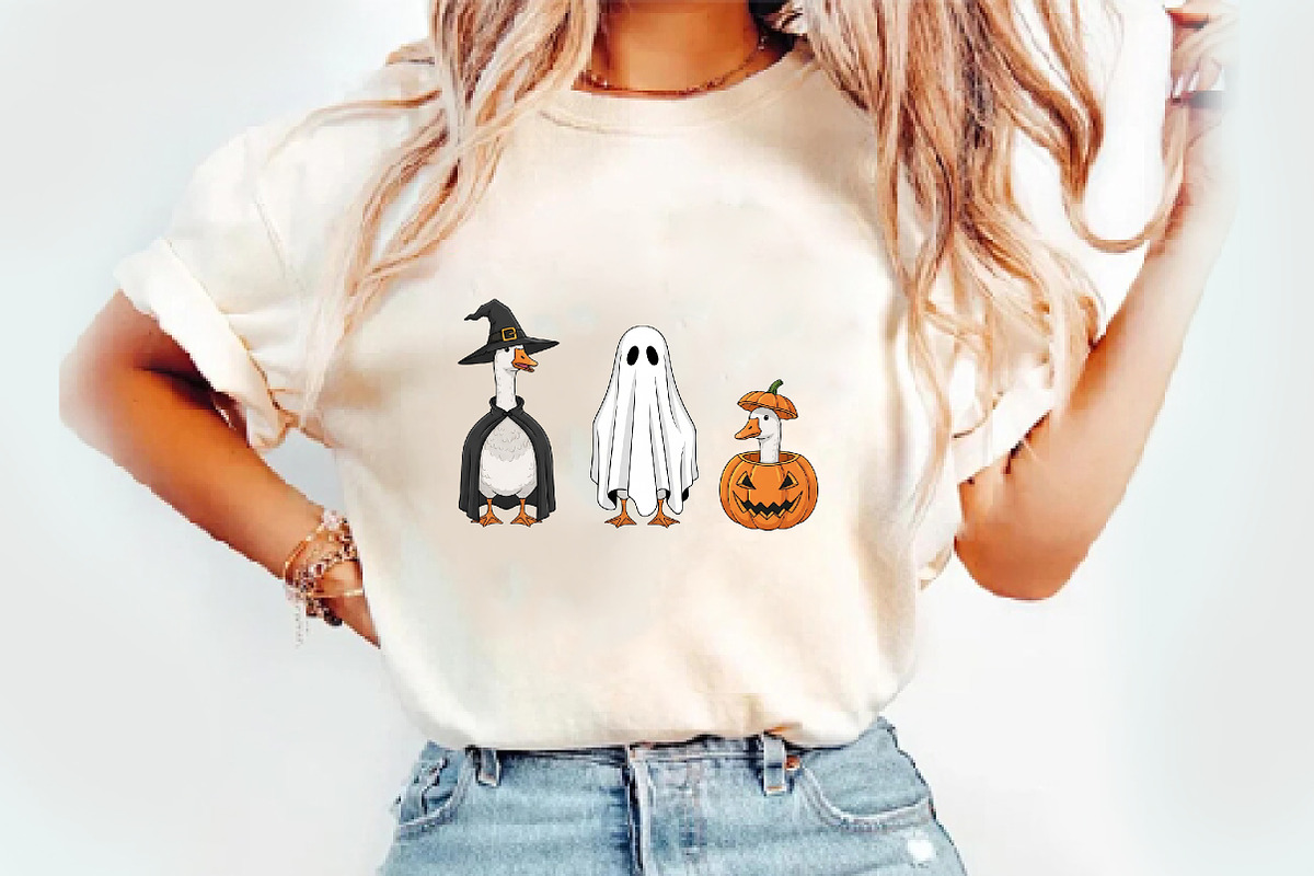 Halloween Goose Trio PNG, an Illustration by Watercolor design (Photo 2 of 3)
