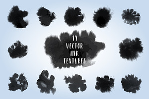 Vector Ink Textures Set