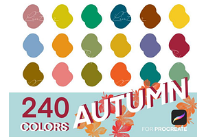 240 Procreate Autumn Color Palette