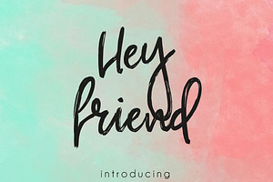 Hey Friend, a Script Font by Creamy Script