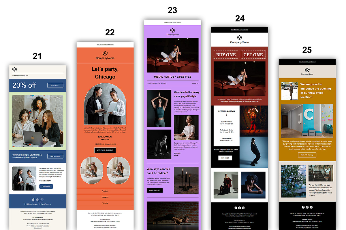 Mailchimp Email Template Bundle, an Email Template by QuickArtisan (Photo 7 of 10)