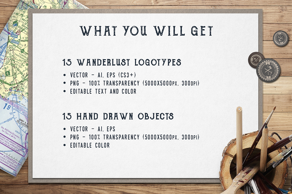 Wanderlust. 15 Double Exposure Logos, a Branding & Logo Template by Cosmic Store (Photo 2 of 14)
