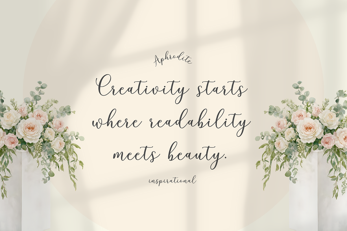 Aphrodite, a Script Font by Gatype (Photo 10 of 15)