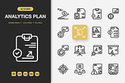 Analytics Plan Icons, an Icon by Spacepixel Creative (Thumbnail 1 of 3)