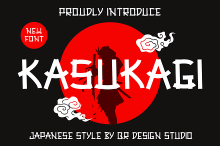 Kasukagi - Japanese Font, a Sans Serif Font by QR Design Studio