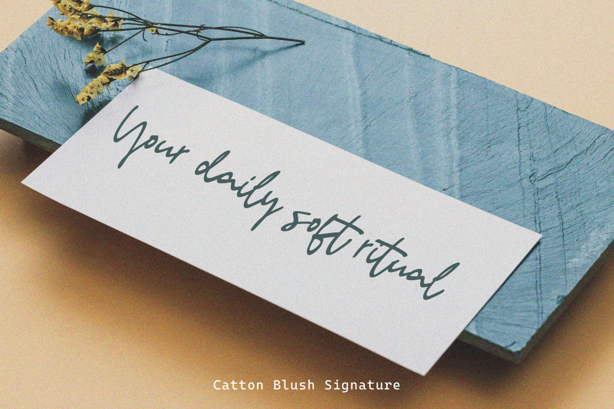 Cotton Blush - Charming Signature, a Handwritten Font by tebaltipislab (Photo 7 of 11)