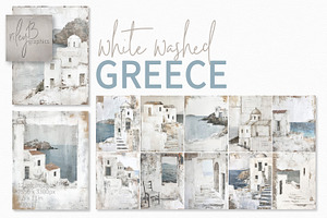 White Washed Greece Paintings