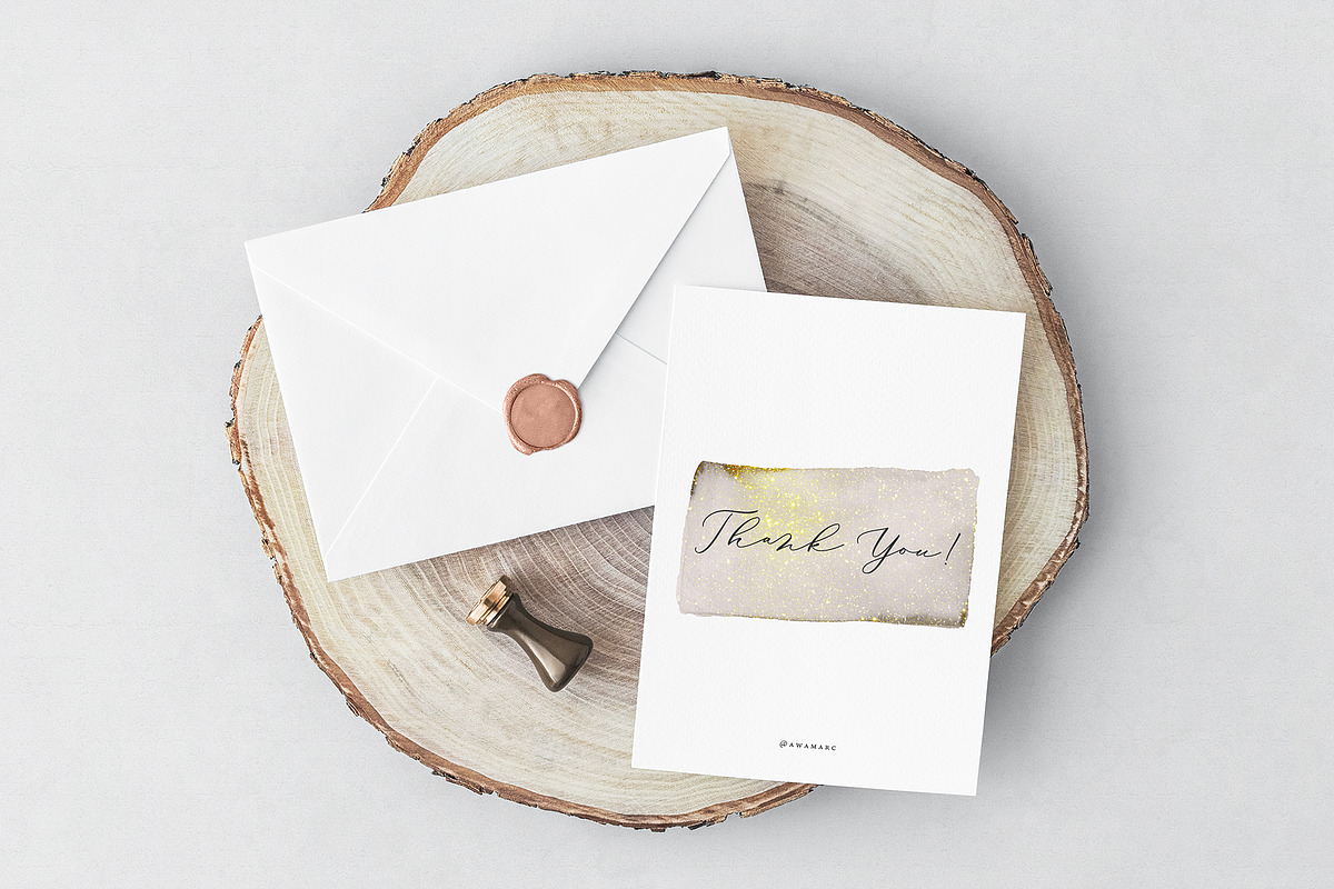 Gold Touched Watercolor Shapes, an Object Graphic by OM Creativ (Photo 3 of 6)