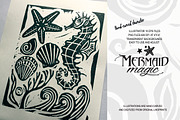 Mermaid Magic Linocuts, a Graphic by WhiteRiverStudio (Thumbnail 4 of 5)