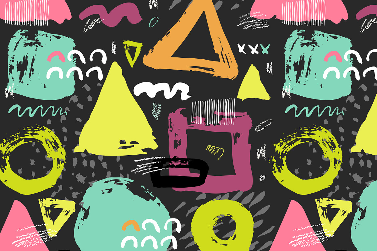 Ink brush pattern, card & shapes, a Pattern Graphic by Bosotochka♥Art (Photo 5 of 11)